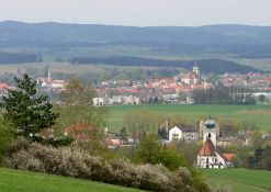 Dačice liegt in der schöne Landschaft
