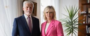 Prezident republiky Petr Pavel a paní Eva Pavlová